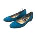 J. Crew Shoes | J. Crew Blue Suede Lace Up Ankle Tie Ballet Flats | Color: Blue | Size: 8