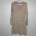 Athleta Dresses | Athleta Light Tan Rouched Athletic Long Sleeve Dress Size Small | Color: Cream/Tan | Size: S