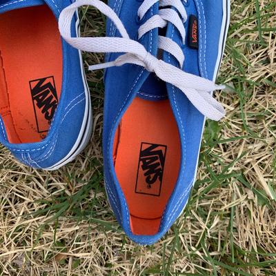 Vans Shoes | Vans Sneakers Shoes Size 3.0 Big Kids | Color: Blue | Size: Us 3.0 (Big Kid)
