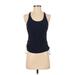 Athleta Active Tank Top: Blue Solid Activewear - Women's Size 2X-Small