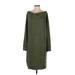 Caslon Casual Dress - Sweater Dress: Green Dresses - Women's Size Small