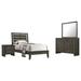 Alma Serenity 4-piece Twin Sleigh Bedroom Set Mod Gray Wood in Brown/Gray | 50.5 H x 43 D in | Wayfair Retsaoc 215841T-S4