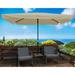 10 x 6.5ft Rectangular Patio Umbrella Outdoor Market Umbrellas with Crank and Push Button Tilt for Garden Swimming Pool