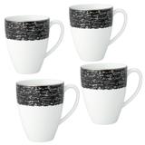 Noritake Rill Set Of 4 Mugs, 16 Oz.