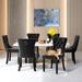 Contemporary Velvet PU Tufted Upholstered Dining Chair Set of 2