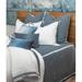 Kevin O'Brien Studio Ombre Square Velvet Pillow Cover & Insert Down/Feather/Velvet in Gray | 14"H x 20"W | Wayfair OMP-H46-1420