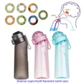 Fitness Flavored Water Bottle 650ml Plastic Bottle Sport Fragrance Water Cup With Straw 7 Fruit