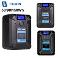 FXLION Nano 50/98/150WH Piccola batteria V-Mount/V-Lock per fotocamere, videocamere, grandi luci LED, monitor, MacBook e smartphone