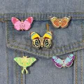 Colorful Butterflies Brooch Badge Metal Pins Moth Hat Clothing Pins and Badges Alloy Pin Wholesale