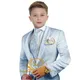 Jacquard Boy Suit Wedding Tuxedo Lapel One Button Blazer 3 Pieces Jacket Pants Tie Set Kids Outfit