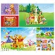 Toile de fond en polyester Disney Winnie l'ourson pour enfants décoration d'anniversaire