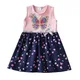 Dxton Sommer Baby Mädchen Kleid ärmellose Baumwolle Kinder buntes Kleid Schmetterling Pailletten