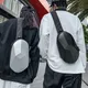 Polyed rische Brusttasche für Männer PVC-Kunststoffe modische lässige USB-Umhängetasche