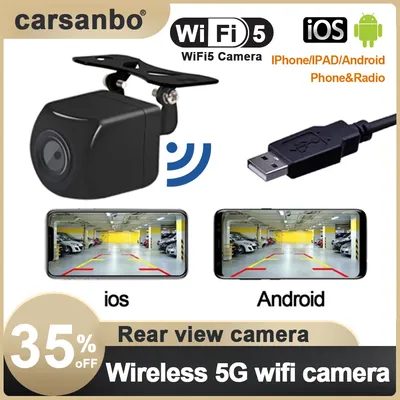Auto Wifi5 Kamera Drahtlose Auto Rückansicht Reverse Backup Kamera Frontansicht Kamera USB Netzteil 5V Drahtlose Rückfahr kamera