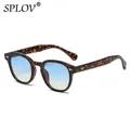 Lunettes de soleil rondes vintage pour hommes et femmes rivet écaille de tortue design de marque