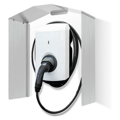 VINGO Wallbox Regenschutz Edelstahl Dach Wetterschutz für Wallbox inkl. Montagezubehör - 45 x 40 x Image