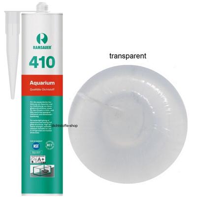 Ramsauer ® - Ramsauer 410 Aquarium 1K Silikon Dichtstoff 310ml Kartusche transparent Image
