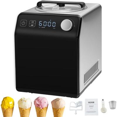 Vevor - Kompressor Eismaschine Eiscrememaschine 2 l, 180 w Frozen Joghurtbereiter Speiseeismaschine Image