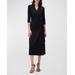 Abigail 3/4-sleeve Midi Wrap Dress