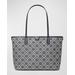 Small T Monogram Zip Canvas Tote Bag