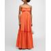 Dartnell Pleated A-line Maxi Dress