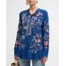 Nya Floral-embroidered Silk Blouse