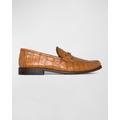 Emmett Croc-effect Leather Bit Loafers