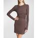 Feiko Gathered Long-sleeve Bodycon Mini Dress