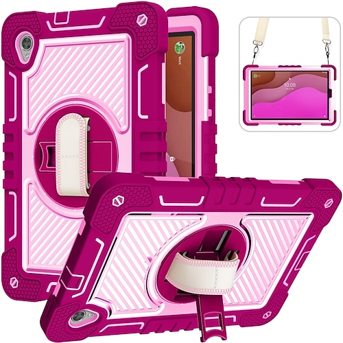 Tablette Hüllenabdeckung Für Lenovo M10 HD 2nd Gen 10.1 TB-X306 Tragbar Griff 360° Drehbar Rüstung PC Silikon Image