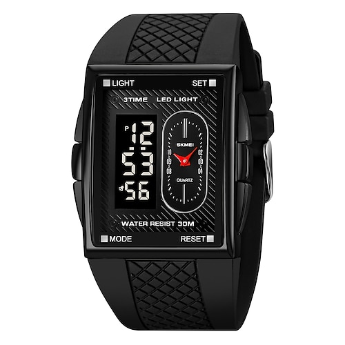 SKMEI Herren Digitale Uhr Sport Fashion Freizeit Armbanduhr Leuchtende Stoppuhr Wecker Datum Woche TPU Uhr Image