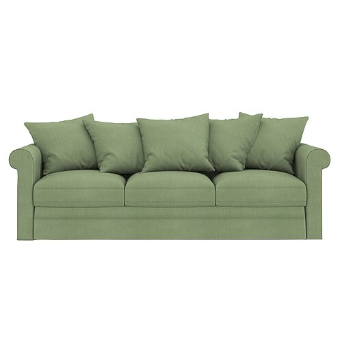 100% Baumwolle Bezug 3-Sitzer Sofa Bezug einfarbig Abdeckung Image