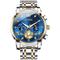 Neue Herrenuhr der Marke Olevs, leuchtender Chronograph, 24-Stunden-Anzeige, Quarzuhr, Business-Stahlgürtel, wasserdichte Herrenarmbanduhr