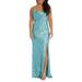 Cowl Neck Sequin Crossback Body-con Gown