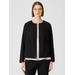 Cotton Ponte Zip-front Jacket