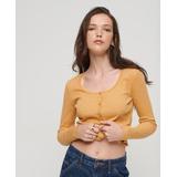 Ribbed Long Sleeve Henley Top