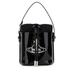 Black Leather Small Daisy Bucket Bag