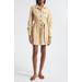 Long Sleeve Stretch Cotton Twill Shirtdress