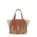 Logo Debossed Fringed Top Handle Bag