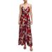 Floral Pleated Sleeveless Maxi Dress