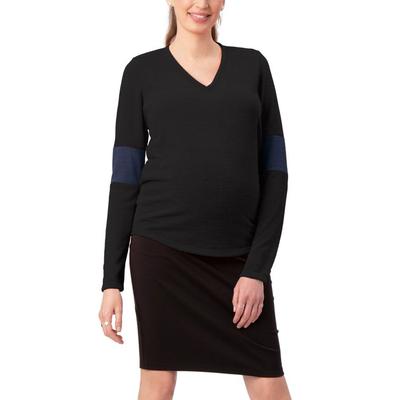 Contrast Elbow Maternity Sweater