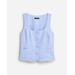 Scoopneck Linen-Blend Vest