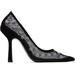 Black Delphine 105 Crystal Heels