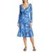 Lilly Pulitzer Claudia Floral Print Twist Front Long Sleeve Midi Dress