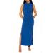 Mock Neck Sleeveless Maxi Dress