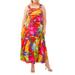 Print Sleeveless Tiered Maxi Dress