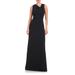 Marcelle Asymmetric Neck Scuba Crepe A-line Gown