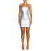 The Crocodile Collection Croc Embossed Strapless Faux Leather Minidress