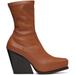 Brown Cowboy Ankle Boots