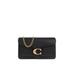 Leather Logo Chained Clutch Bag.