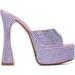 Purple Dalida Crystal Heeled Sandals